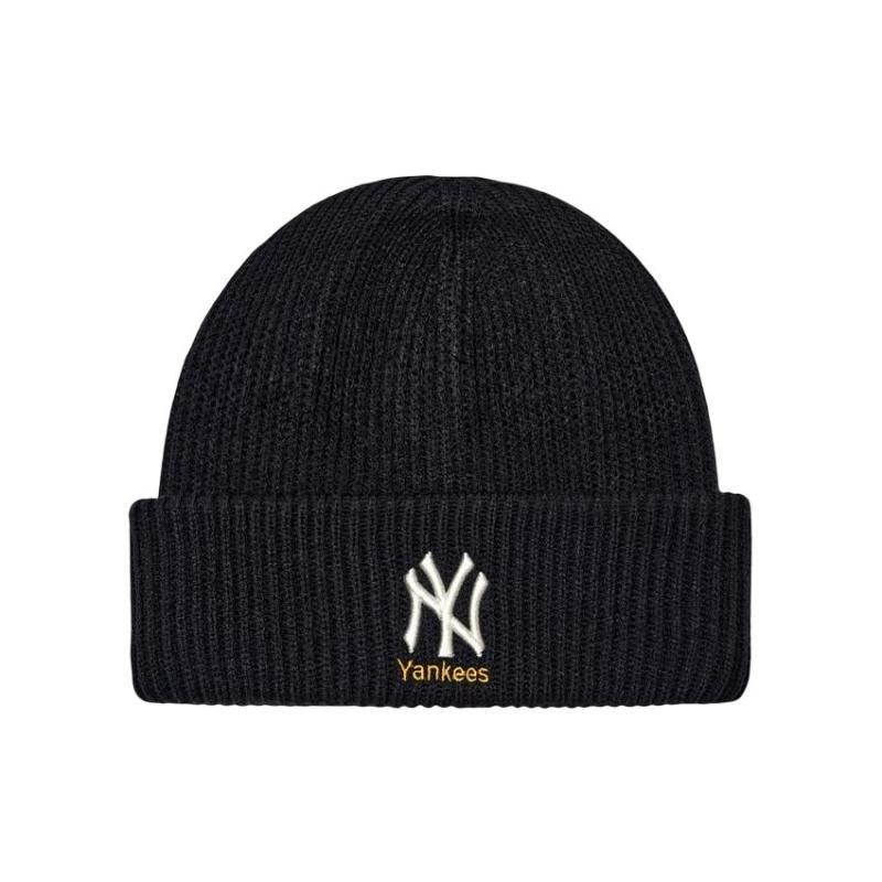 MLB Акриловые шапки-бини Унисекс Черные Модные 3ABNM1126-50BKS