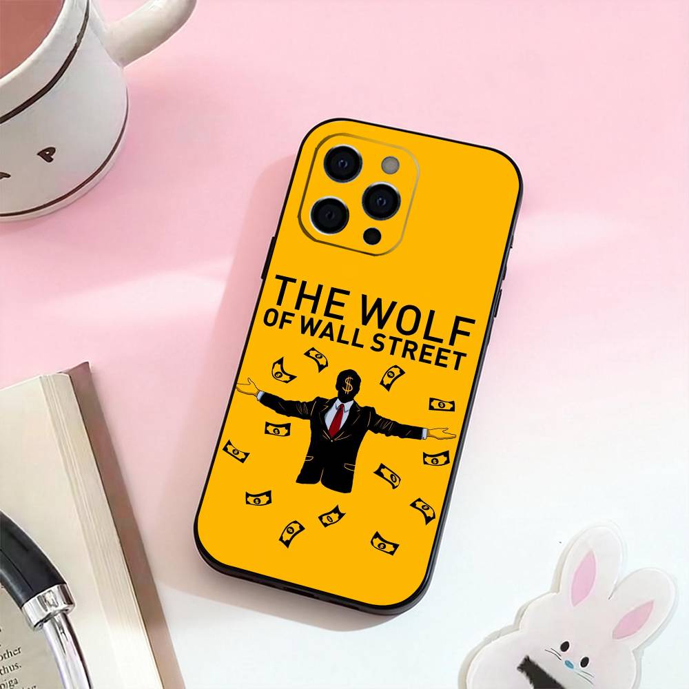 Чехол для телефона Фильм Волк с Уолл-стрит-S Для iPhone 17,16,15,14,13,12,11 Plus,Pro Max,Мягкий силиконовый черный чехол