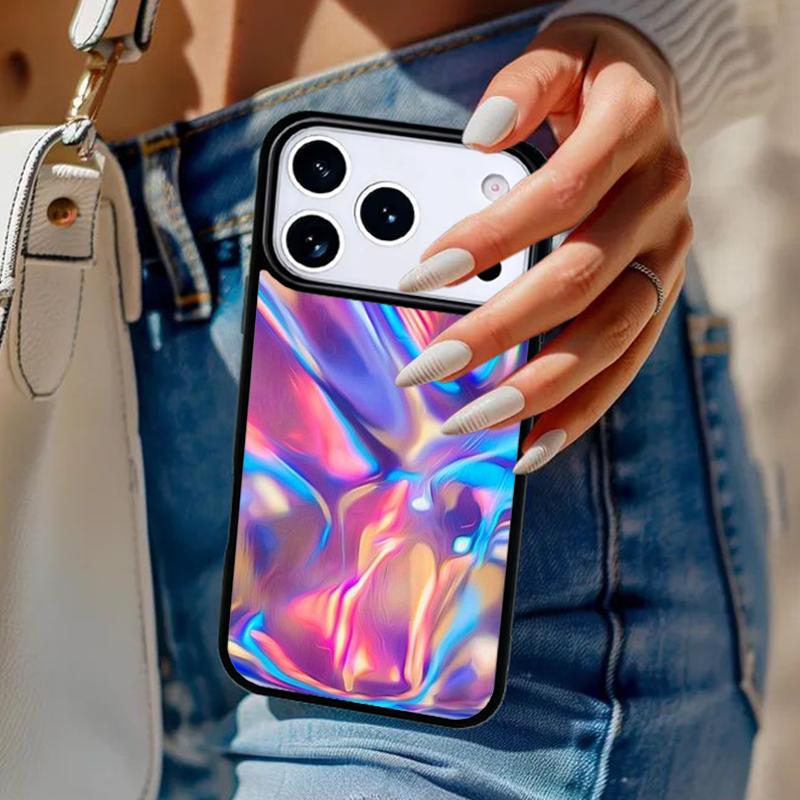 Голографический Доп Триппи Принт Чехол Для Телефона Для iPhone 17 Air 14 15 13 12 Max Чехол Для Apple 14 15 16 16e 11 Pro Max Plus