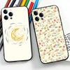 Милый рисунок для iPhone 17 Air 16 15 14 13 12 11 Pro Черный Мягкий Чехол для Телефона
