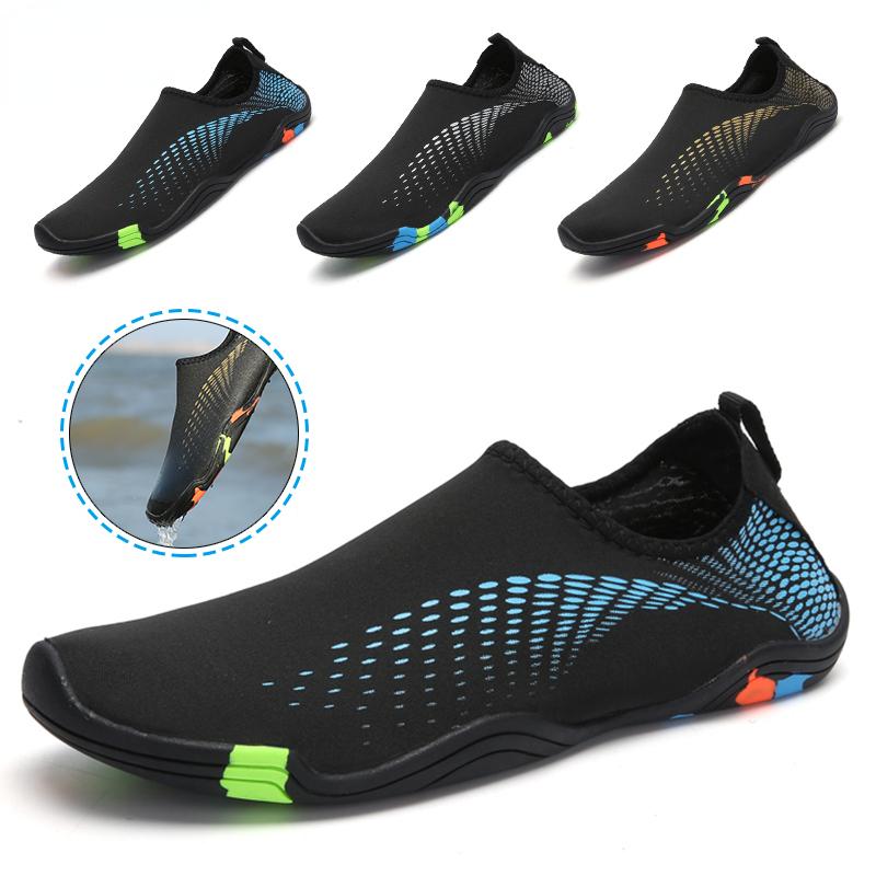 Men Women Aqua Shoes Light Diving Socks Barefoot Water Shoes Quick Dry Beach Swimming Sandals Pool Seaside Surfing Wading Sneakers Yoga Fitness Shoe