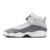 Air Jordan 6 Rings Нескользящие Амортизирующие от ударов Средняя высота Детские Баскетбольные Кроссовки Белые Подростки 323419-121