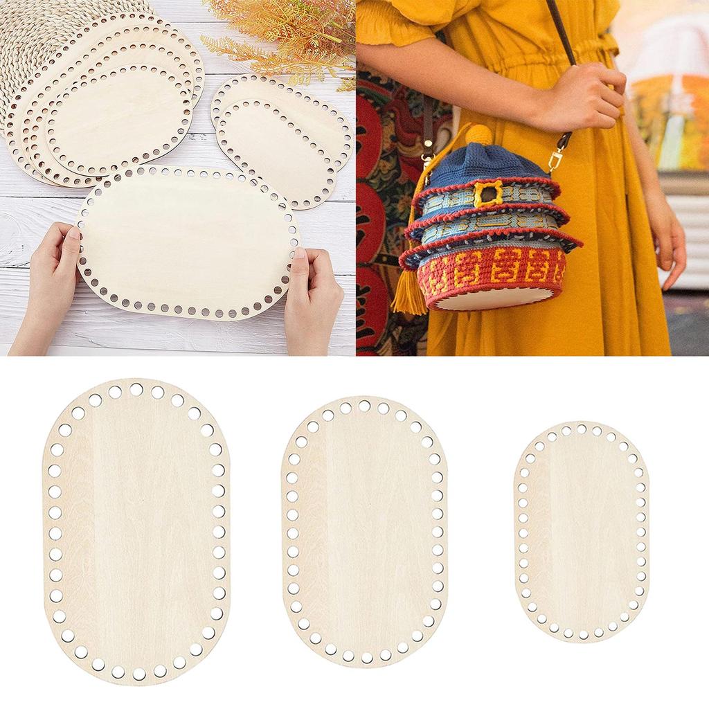 3 шт. деревянная основа для корзины пустая основа для вязания крючком для толстой пряжи своими руками плетение корзина кошелек ручное ткачество украшения для дома