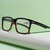 B24009 Унисекс квадратные очки для чтения с модным дизайном ногтей и противоскользящими дужками с канавкой