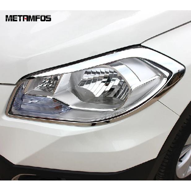 Для Suzuki SX4 S-Cross Crossover 2013 2014 2015 Хромированная Накладка на Фару Защитная Рамка Фары Внешние Аксессуары