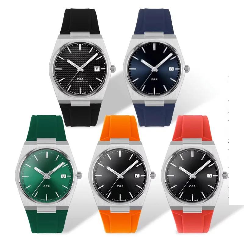 Silicone Rubber Watchband For TISSOT PRX Watchband T137.407/T137.410 Series Super Player Men Wrist Strap 26x12mm Convex End