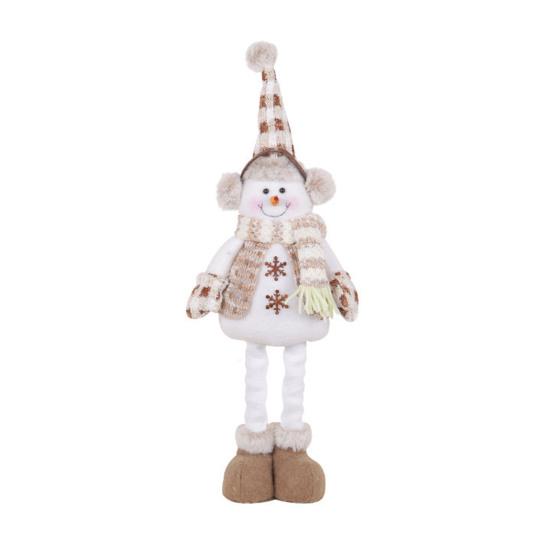 Christmas Gnome Plush Doll Retractable Legs Santa Claus Snowman Elk Ornament Adjustable Standing Figurine Decoration