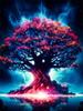 5D Diy Diamond Painting Tree Embroidery Mosaic Fantasy Landscape Full Square Round Home Decor