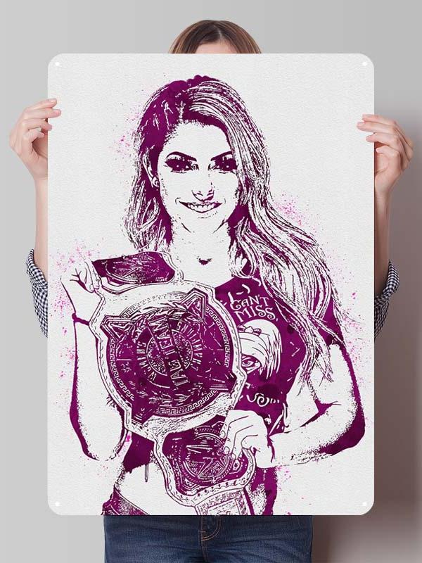Bayley Alexa Bliss Metal Signs Wrestler Posters Room Decor Items Aesthetic Decoration Living Room Vintage Metal Plate Wall Art