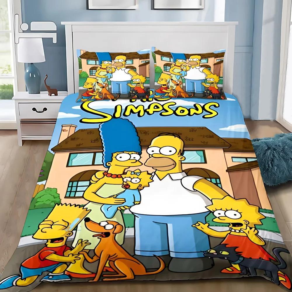 Exquisite Duvet Cover Set S-Simpsons Catoon Bedding Set Bedroom Decoration Single Twin Full Size Kids Adult Boys 2/3piece set