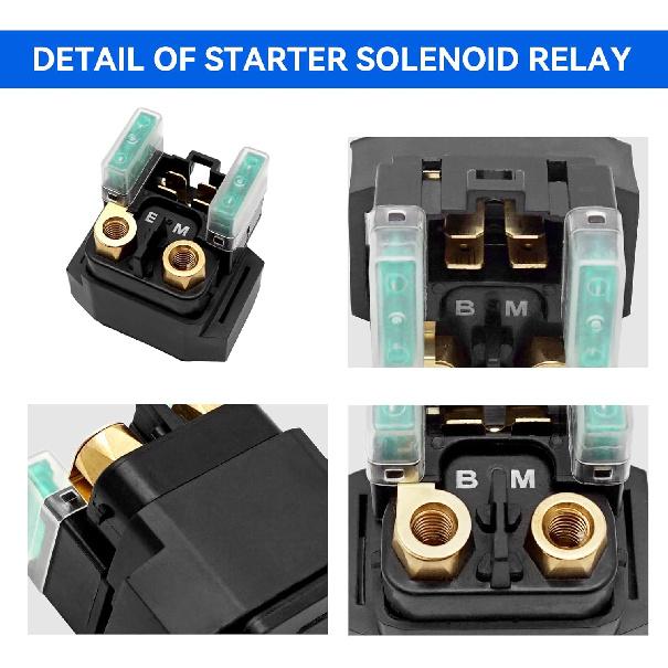 M MATI Выключатель старт-стоп и реле соленоида стартера и разъем и свеча зажигания для Yamaha YFM Big Bear 250/400 Grizzly 350/400/660 Kodiak 400/450 Wolverine 350/450