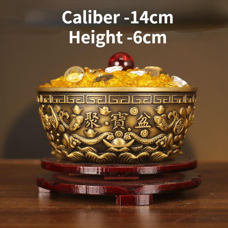 Fengshui Чистая медная чаша сокровищ для сбора богатства Fengshui Привлечение богатства для домашнего использования Shen Wansan Украшение гостиной