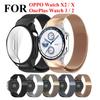 Stainless Steel Milanese Watch Strap and TPU Watch Case for Oppo Watch X X2 Magnetic Strap for OnePlus Watch 2 3