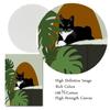Cat Lover Gifts Funny Cats Posters Green Plant Paintings Print On Canvas Boho Style Wall Art For Kitchen Animal Home Decoration