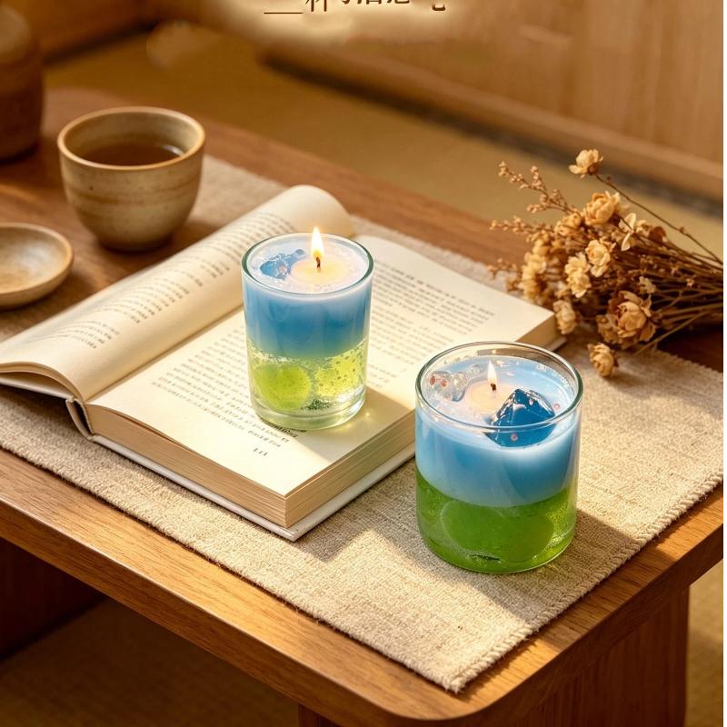 Double-Layered Gradient Scented Candles Cool Summer