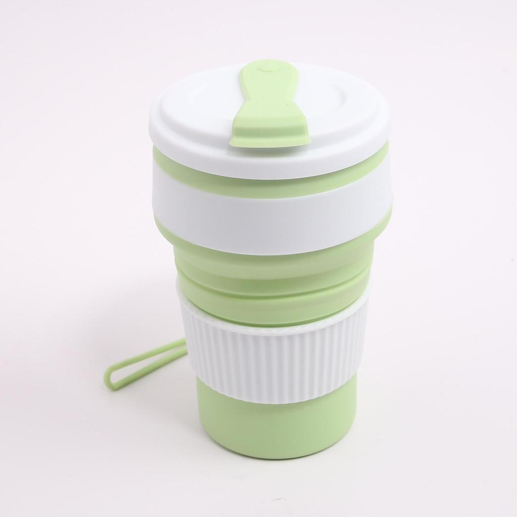 350 мл Портативная силиконовая складная чашка – Прочная, термостойкая, с альпинистской веревкой для путешествий на открытом воздухе и домашнего использования