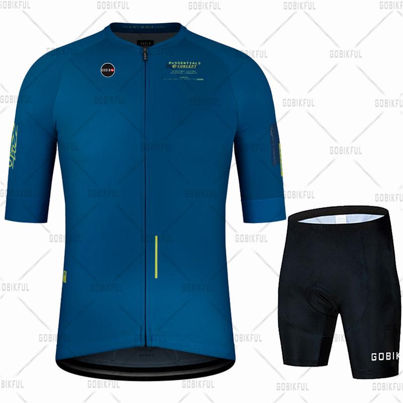 Men's Blue Cycling Set Racing Bicycle Clothing Suit Breathable Mountain Bike Clothing Suit Sportwears 2026 Summer Breathable Suit Cycling Suit