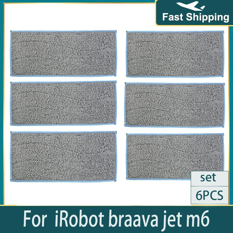 Моющиеся насадки для швабры, замена для пылесоса iRobot Braava Jet M6, многоразовые насадки для влажной и сухой уборки