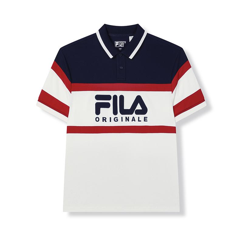 Fila ОРИГИНАЛ Мужская футболка-поло Облачно-белая F11M439105FWT