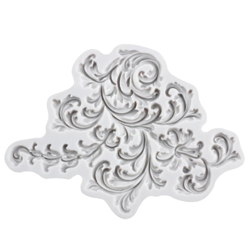 Барокко Силиконовая форма Цветочное кружево Формы для мастики Инструменты для украшения торта Топпер для кекса Конфета Сахарная паста Гампаста Полимерная глина