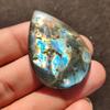 Blue Fire Big Size Natural Labradorite Cabochon Gemstone, 64.90 Carat, 44x31x5 MM Size Labradorite.