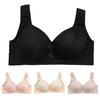 Women Bra Push Up Plus Size Full Cup Adjustment Wireless Lace Seamless Bralette Soft Breathable Back Closure Anti-slip Female Underwear