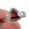 Подарочное кольцо из чистого серебра 925 пробы с натуральным гранатом, ручной работы, размер S.8 d9G88