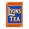Vintage Lyons Tea Enamel Advert Sign Poster Metal Plaque Cinema Living Room Designing Poster Club Bar Tin Sign Poster