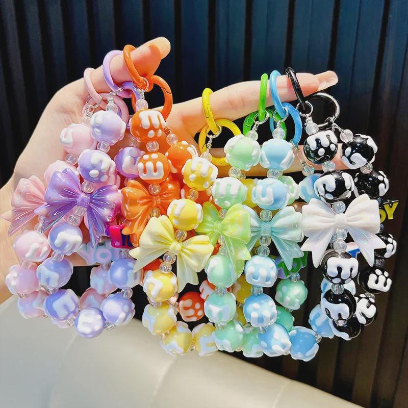 Подвеска для телефона и брелок с бантом из бисера: Подарочные аксессуары для мобильных телефонов, рюкзаков и автомобилей