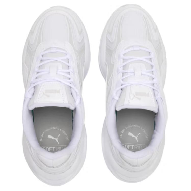 Puma Гипнотическая Серия LS Резкий Текстиль Синтетическая Кожа Пара Сращивание Низкий Верх Повседневные Кроссовки Унисекс Белый Бежевый 397668-08