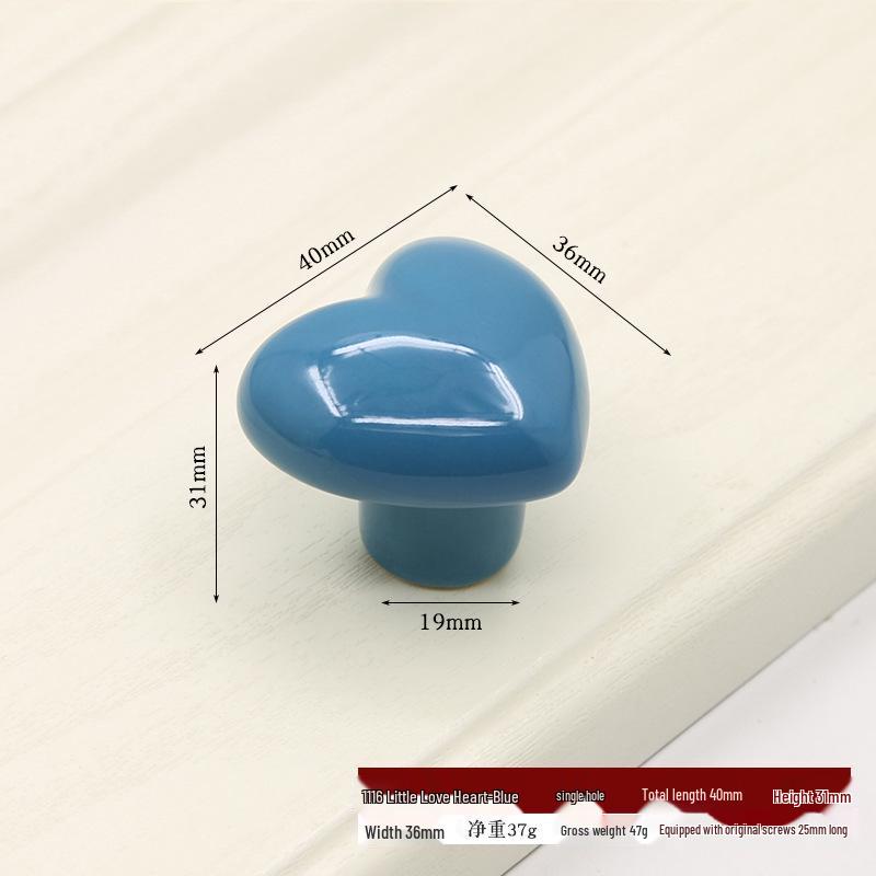 Керамические ручки для ящиков и шкафов в форме сердца с детским мультяшным принтом