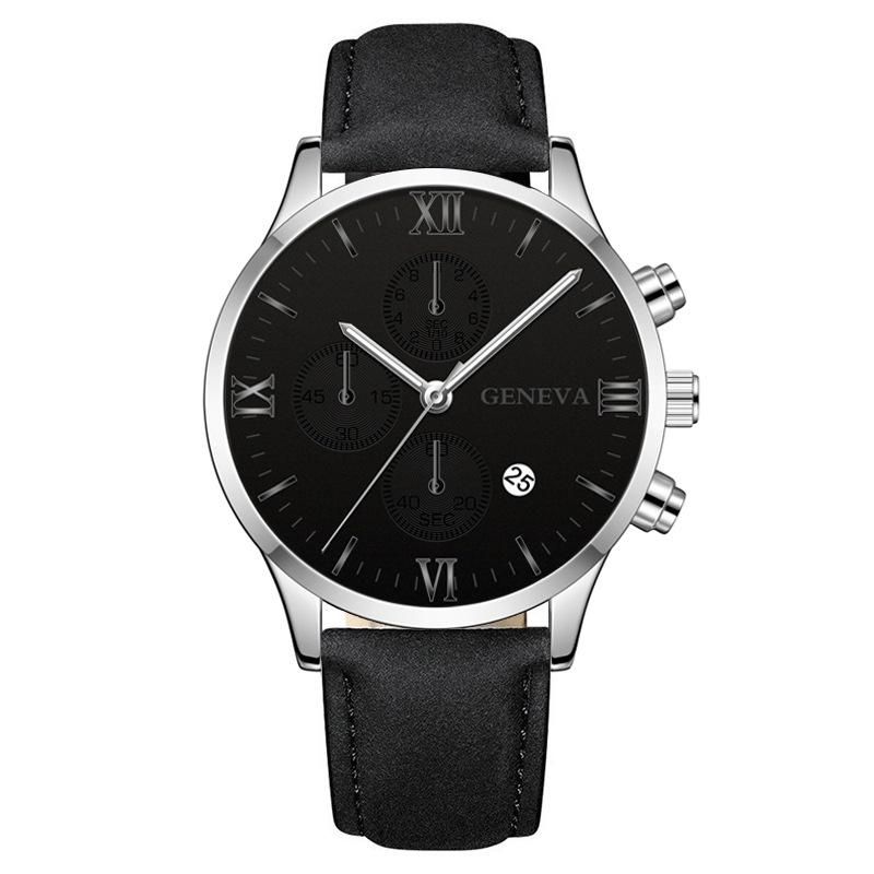 Новые модные повседневные спортивные кварцевые часы Geneva с кожаным ремешком и календарем на ремне, водонепроницаемые часы для отдыха на открытом воздухе, занятий спортом, бега