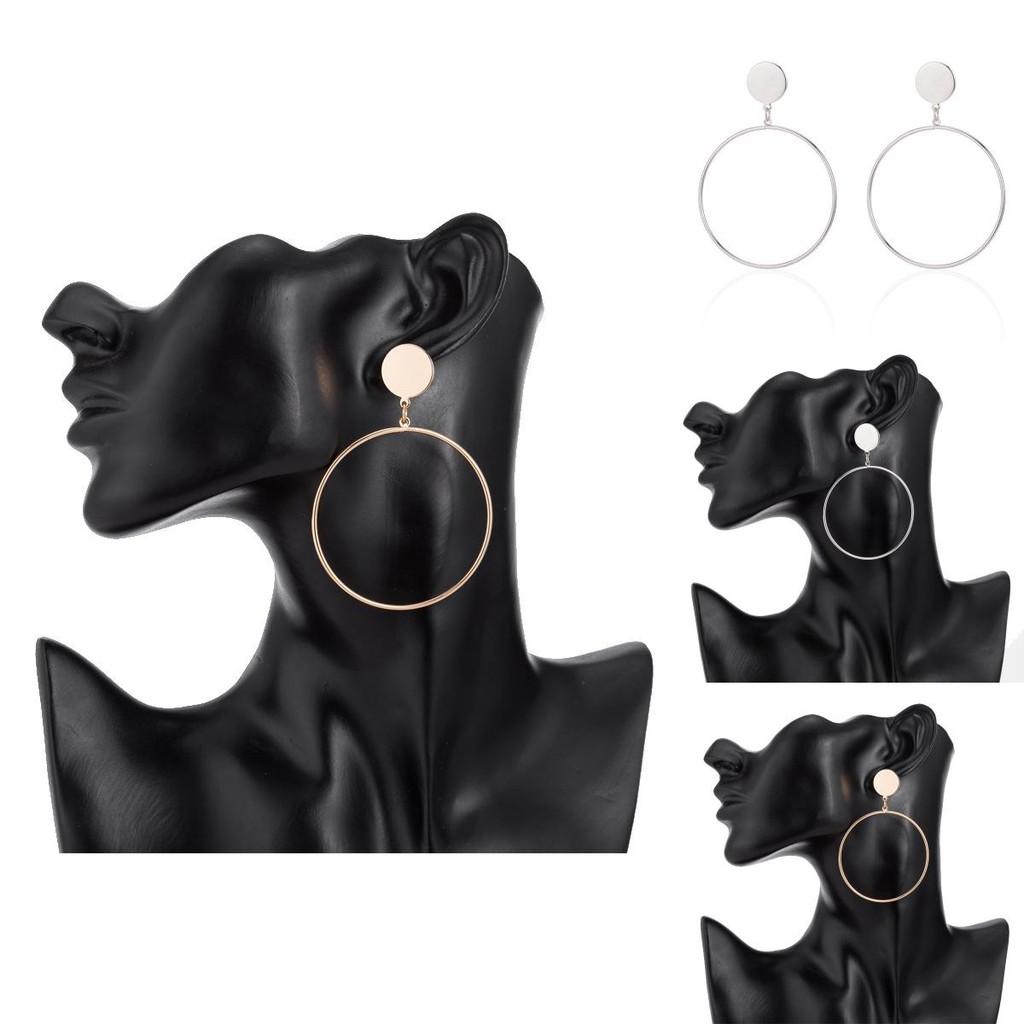 Модные серьги-кольца из сплава для женщин, трендовые геометрические эффектные украшения