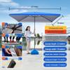 Gureide Outdoor Rectangular Patio Umbrella