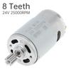 8 Teeth RS550 DC Motor 24V 25000RPM High Speed Electric Drive Replacement for Ride On Vehicles Upgrade