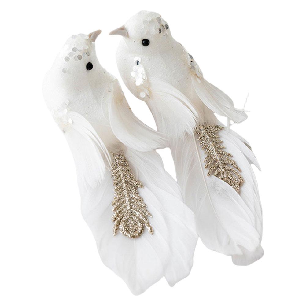 Foam Simulation Feather Bird Artificial Bird Christmas Tree Decoration Bird for Xmas Tree Pendant Home Wedding Decor