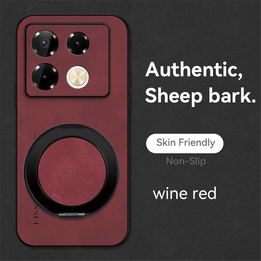 Роскошный чехол-держатель из магнитной кожи из овчины для Infinix Note 30 40 Pro Smart 10 9 8 7 6, подставка, противоударная задняя крышка