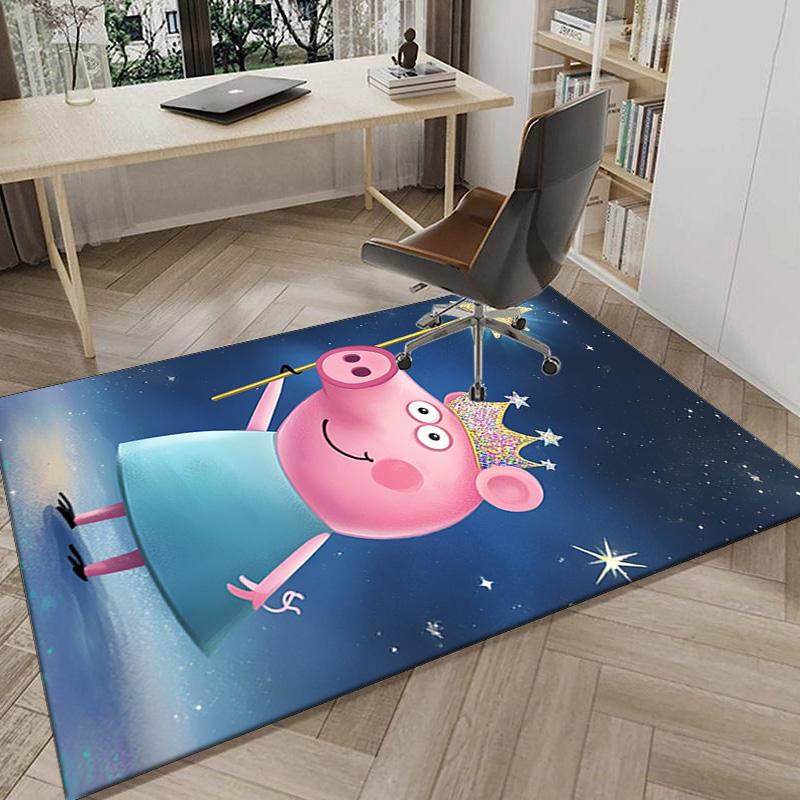 Dance Party With Peppa Area Rug Office rug, Chair Rug, Decor Carpet Livingroom bedroom Mat, Large Size Fan gifts Christmas gifts