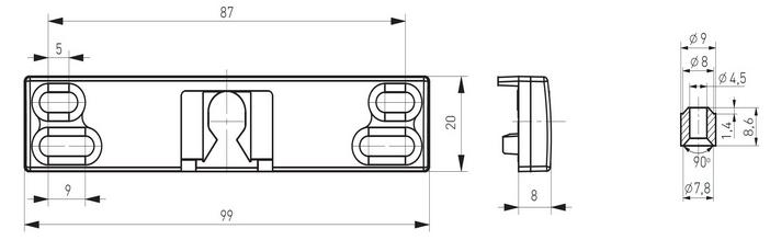 Balcony Latch with Window Door Handle Anthracite