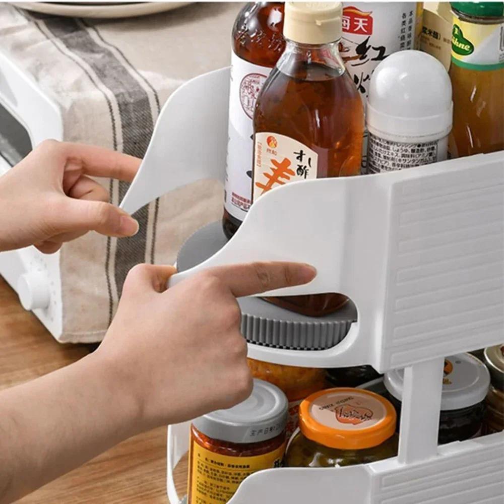 Rotatable Fridge Organizer Bins Soda Can Dispenser Kitchen Storage Racks Beverage Bottle Holder Refrigerator Organizer Pantry