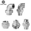 1/4" 1/2" 3/4" 1" 2" BSP Male & Female 90 Degree Elbow Thread SUS304 Live Joint Coupling Union Connector Pipe Fitting for Tube