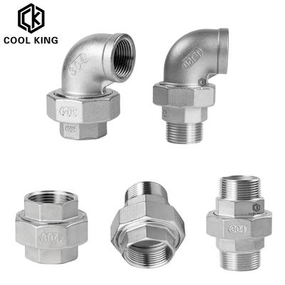 1/4" 1/2" 3/4" 1" 2" BSP наружная и внутренняя резьба 90 градусов колено SUS304 динамическое соединение соединительный фитинг для трубы