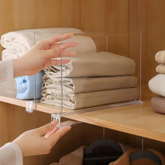 6 шт. встроенные перегородки для полок. Прозрачная стабильная организация шкафа. Классификация. Прозрачные перегородки. Органайзер для шкафа. Деревянные полки и шкафы.