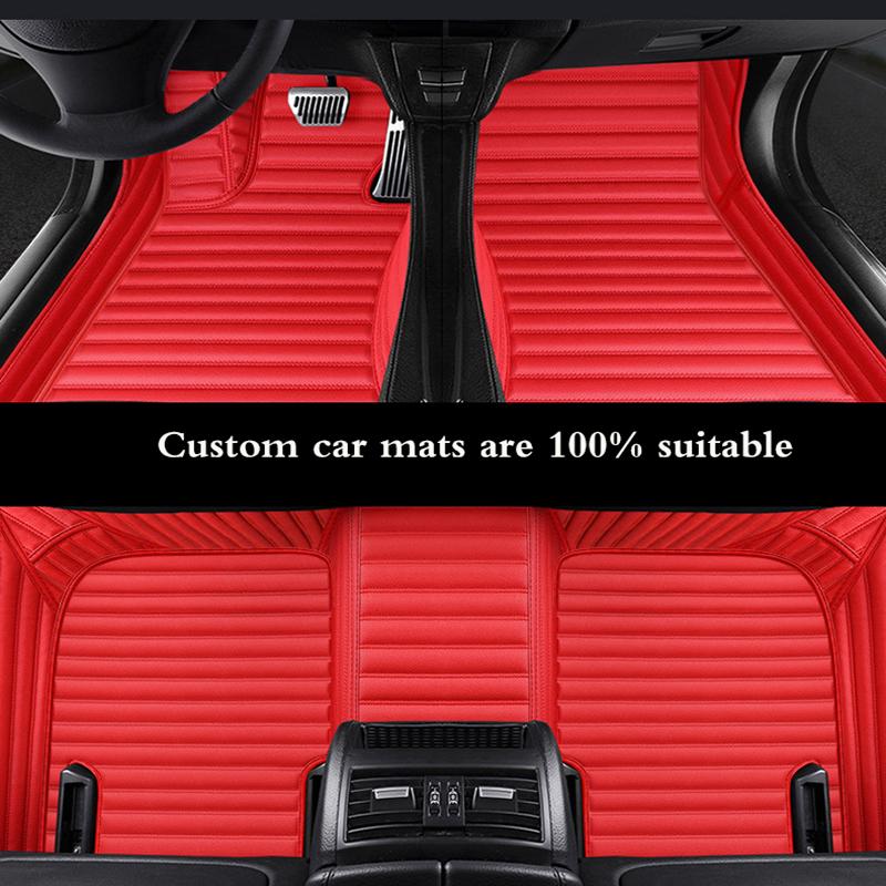 Striped Pu Leather Car Floor Mat for Mercedes S Class W222 5 Seat 2014-2020 Year Interior Details Car Accessories Carpet