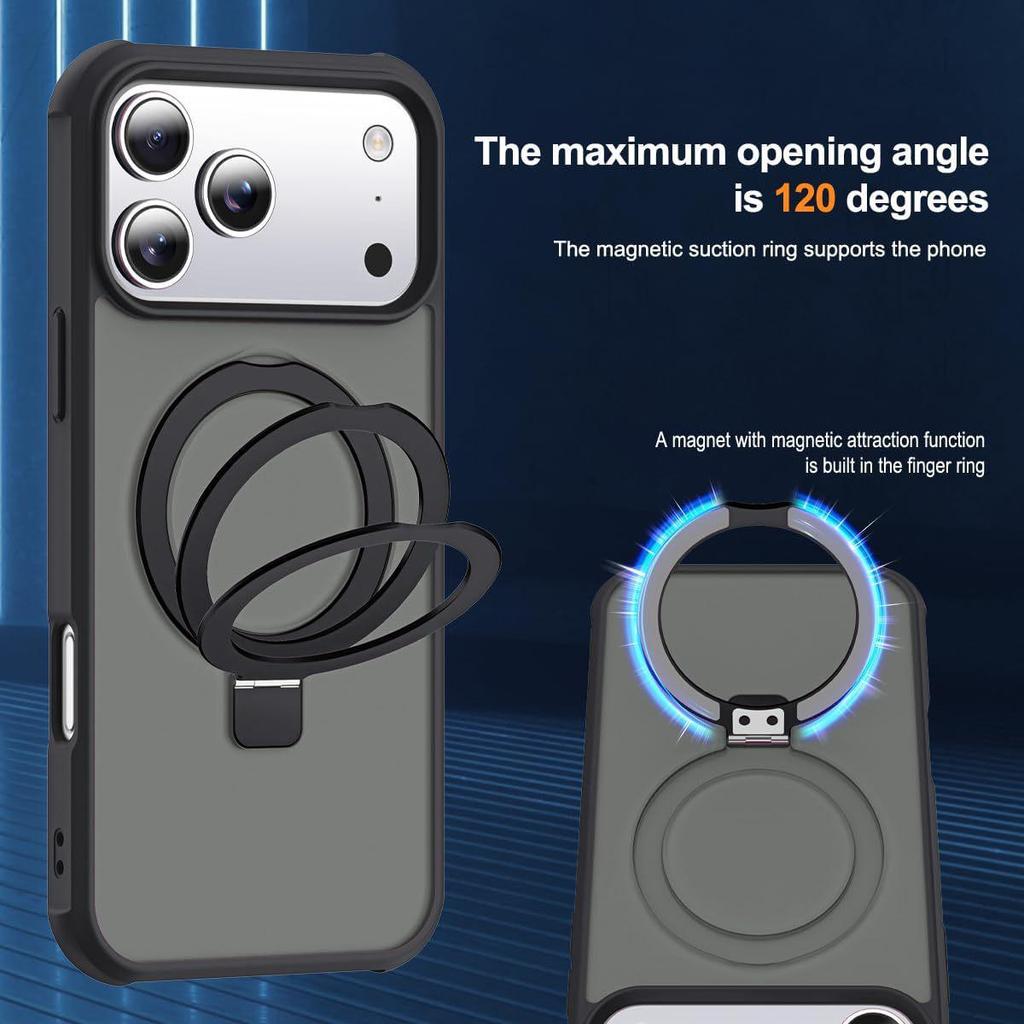 Защитный магнитный чехол-книжка на шарнире для iPhone 17 Pro Max, Матовое противоударное покрытие Apple 16E