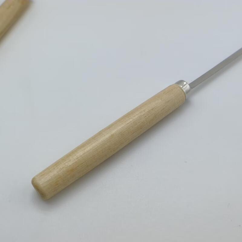 Stainless Steel Flat BBQ Skewers with Wooden Handle