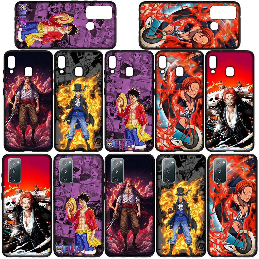 Case for iPhone 17 15 16 Plus Redmi Note 14 12 11 13 Pro Max Huawei P30 P20 Lite OPPO A60 A40 A80 A38 A54 Shanks Funda One Pieces Luffy Red Hair Cover