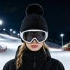 Winter Warm Beanies for Women Cable Knit Hat, Fleece Lined Hat with Pompom, Thermal Cold Weather Cozy Stretchy Skull Cap Outdoor Cycling Skiing Hiking