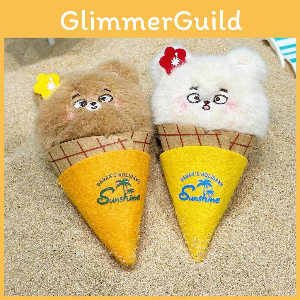 Bold Bear Ice Cream Plush Keychain With Soft Material For Collectors And Fans