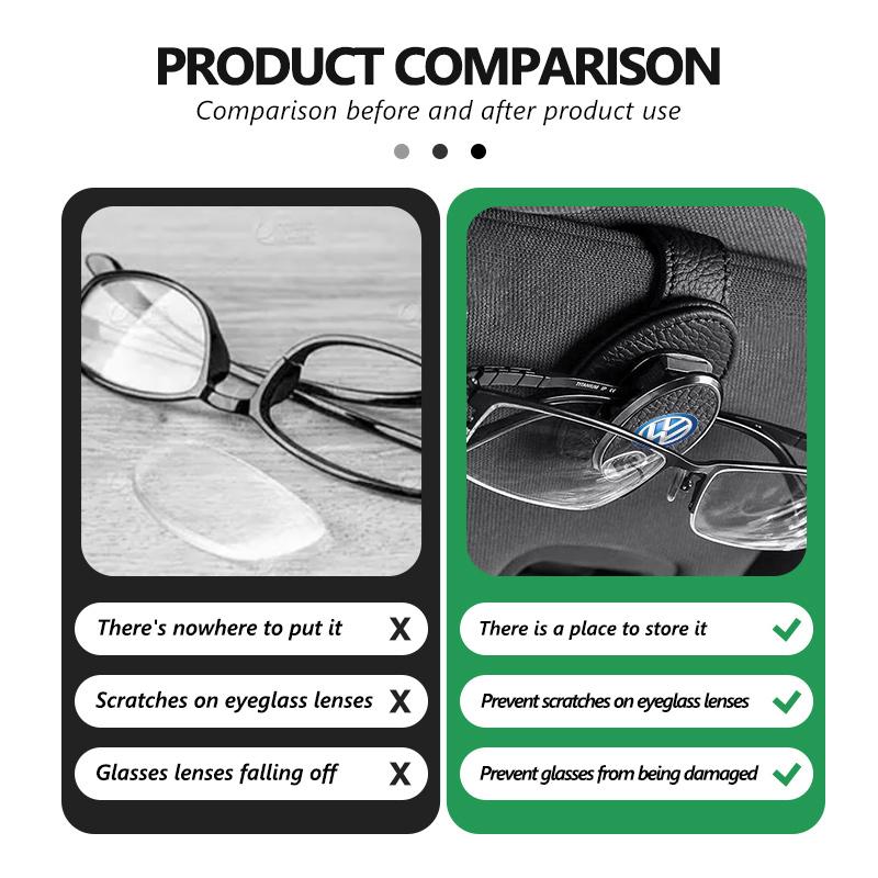 Valve Stems Caps Car Sun Visor Eyeglass Hanger Clip Glasses Holder Card Auto Storage For Volkswagen VW Scirocco Passat Polo B5 BNI8
